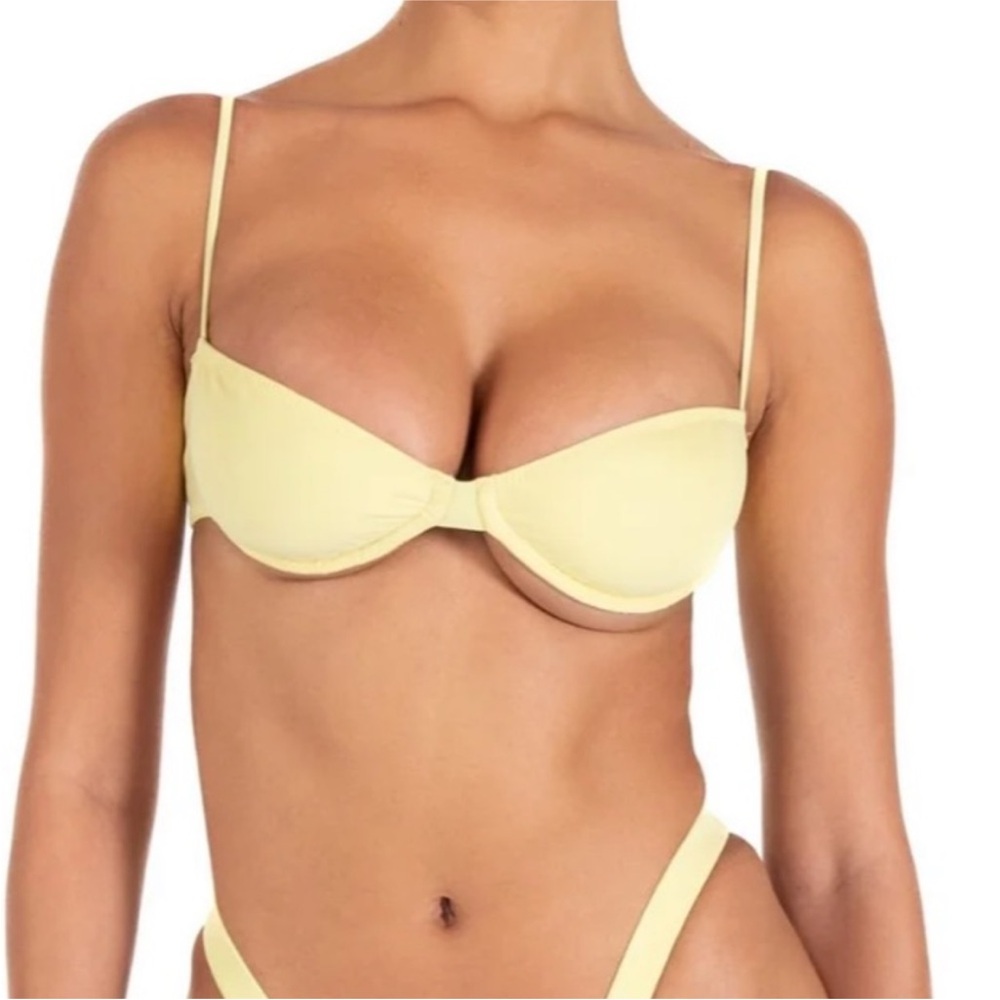 Light Yellow Underwire Bikini Top - Women's Swim